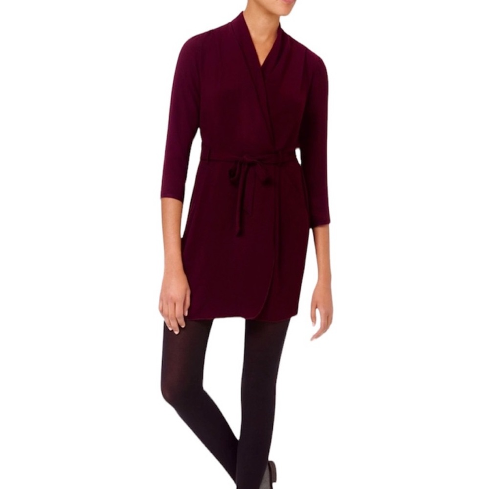 ARITZIA Wilfred Burgundy Wrap Dress